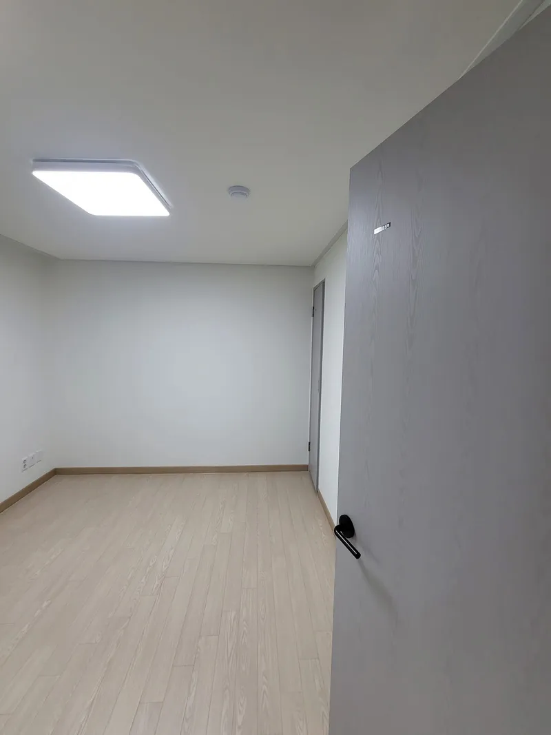 짙은 회색 포인트 벽을 낸 방